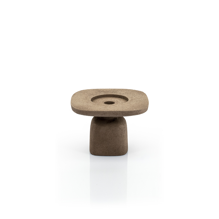 Candle holder Squand small - brown
