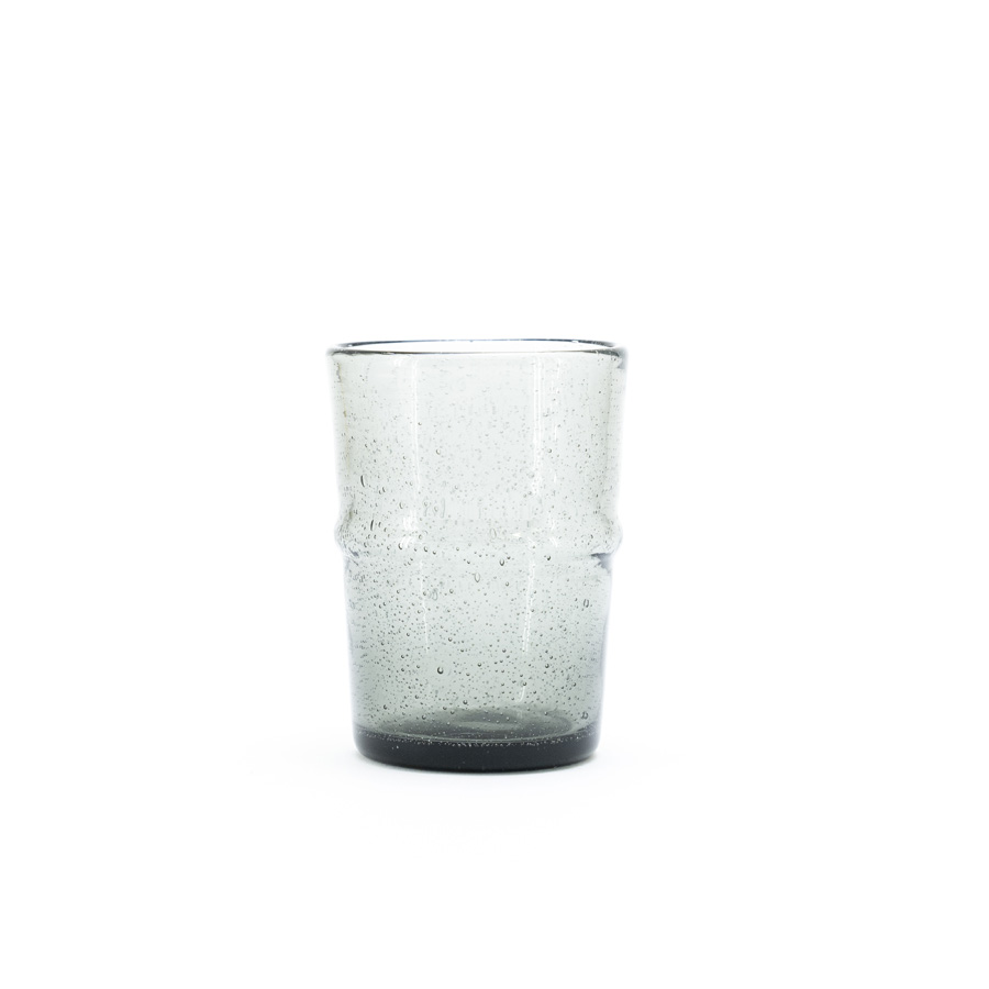 Drinking glass Bubble small - grey