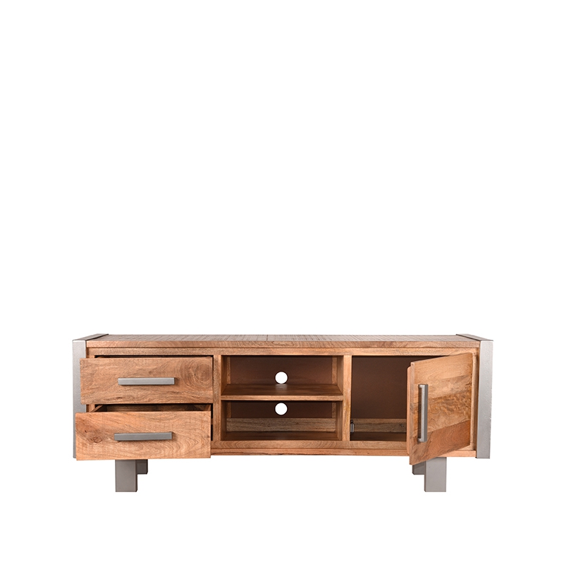 Tv-meubel Factory - Rough - Mangohout - 160 cm