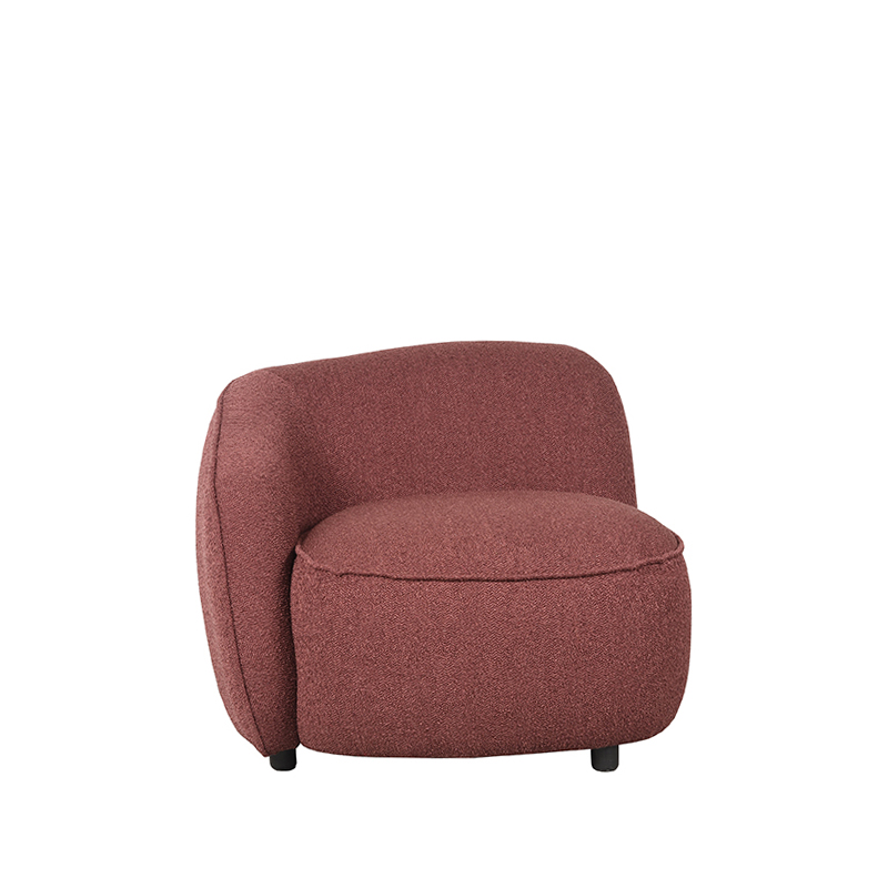 LABEL51 Fauteuil Livo - Winered - Boucle - Links