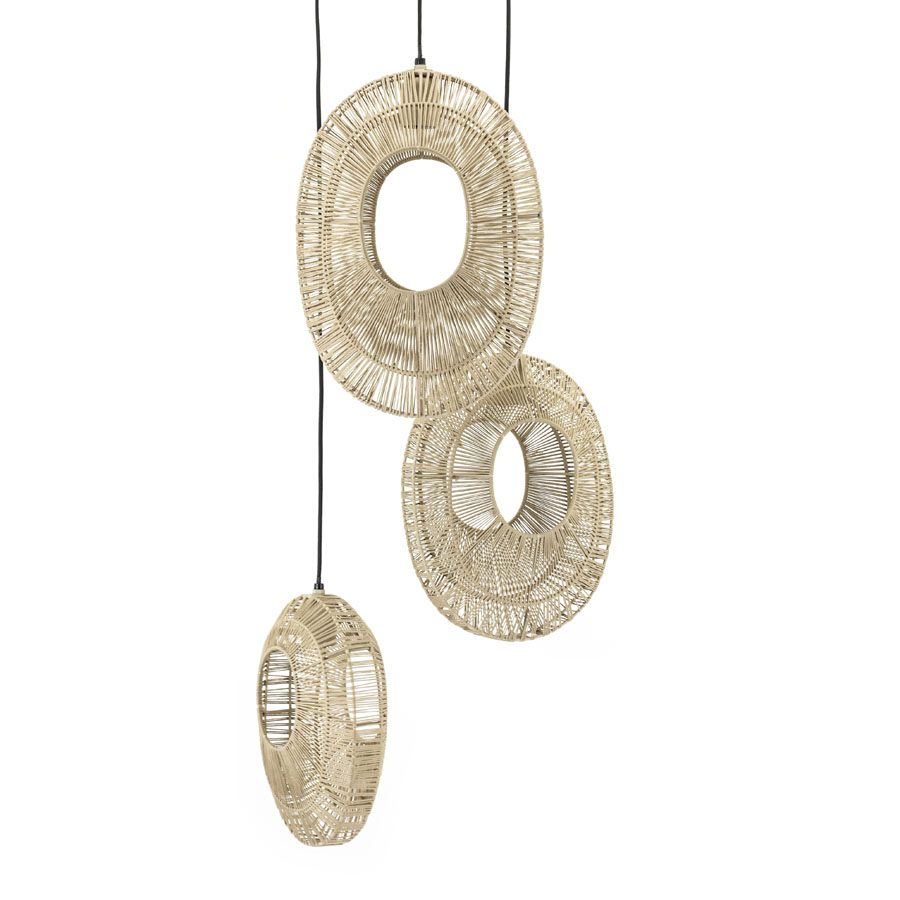 Pendant lamp Ovo cluster round - natural
