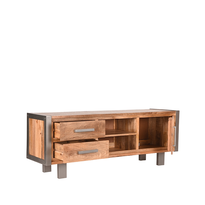 Tv-meubel Factory - Rough - Mangohout - 160 cm