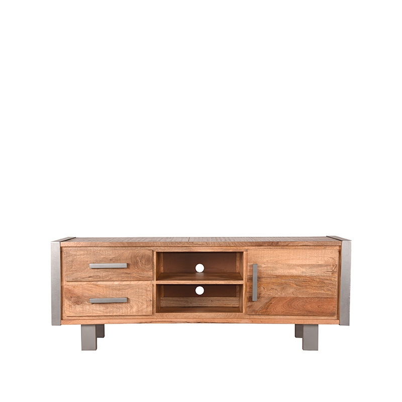 Tv-meubel Factory - Rough - Mangohout - 160 cm