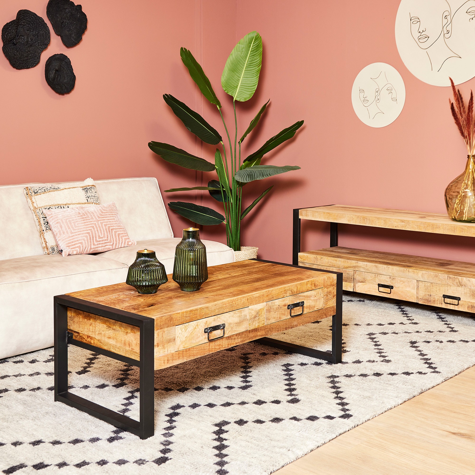 Britt salontafel met twee lades