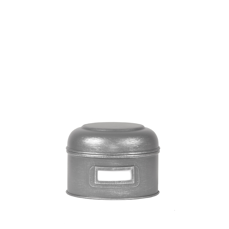 LABEL51 Opbergblik Opbergblik - Antiek grijs - Metaal - S - 13x13x10 cm