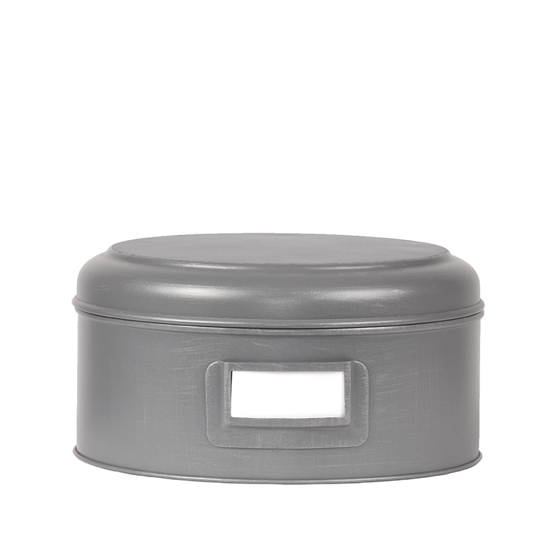 LABEL51 Opbergblik Opbergblik - Antiek grijs - Metaal - XL - 25x25x13 cm