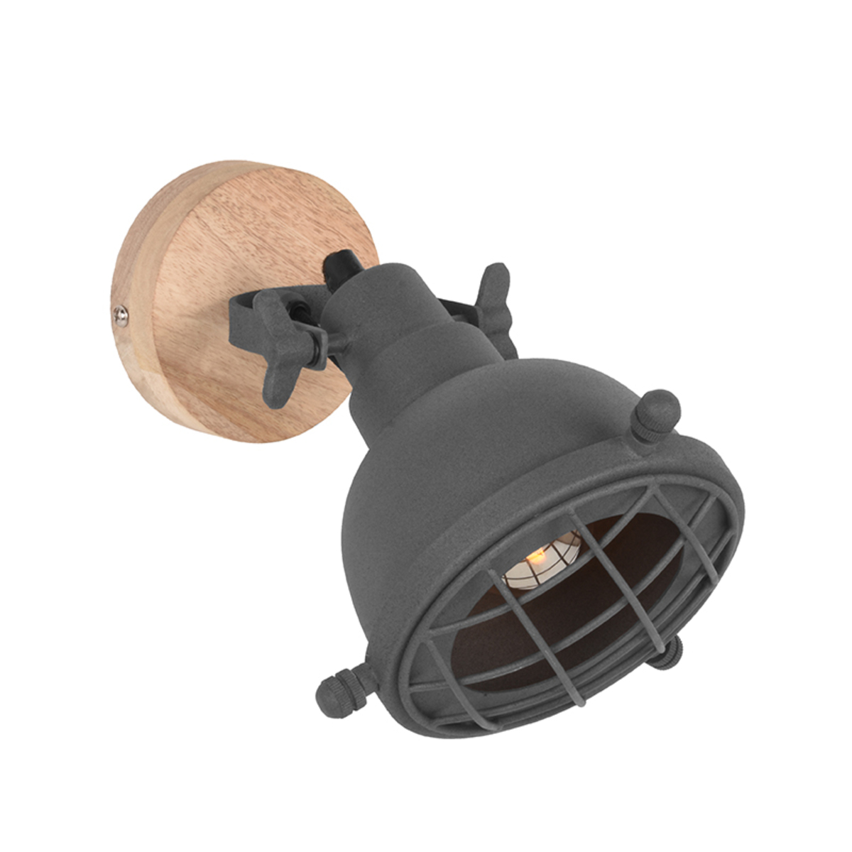 LABEL51 Wandlamp Grid - Antiek grijs - Metaal