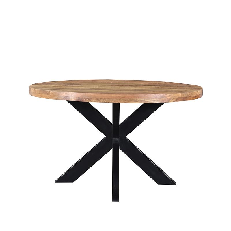 LABEL51 Eetkamertafel Ziggy - Rough - Mangohout - Rond - 130 cm