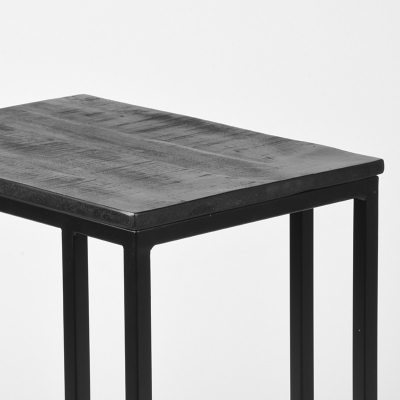 LABEL51 Bijzettafel Move - Zwart - Mangohout