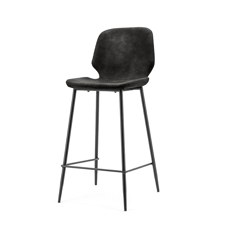 Bar chair Seashell low - black