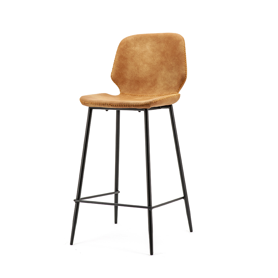 Bar chair Seashell low - cognac