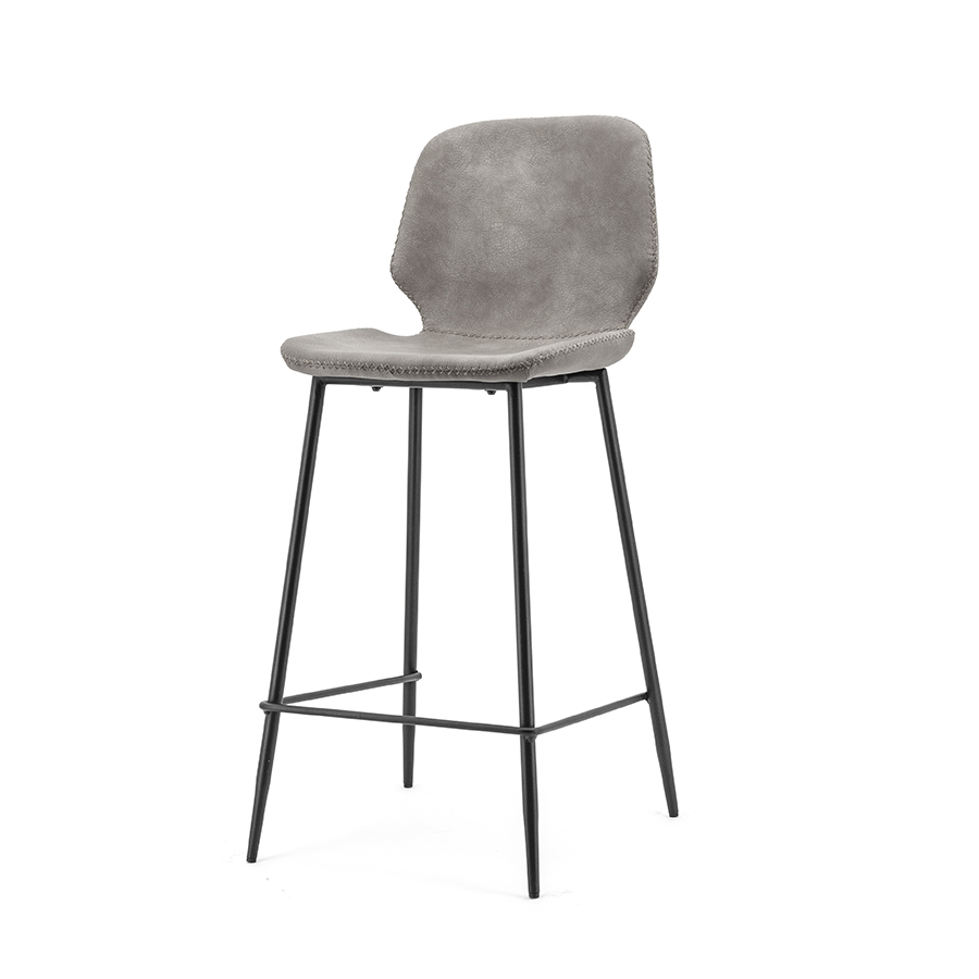 Bar chair Seashell high - grey
