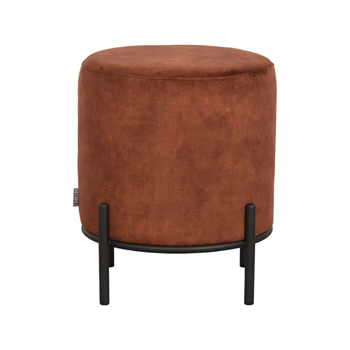 LABEL51 Poef Troy - Rust - Velours - M