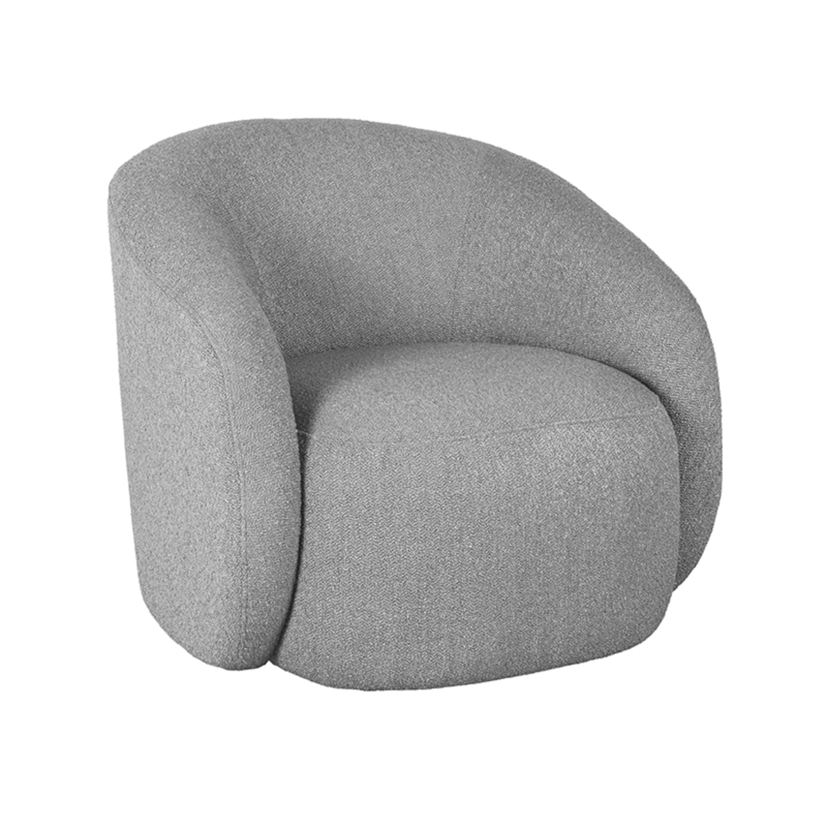 LABEL51 Fauteuil Alby - Grijs - Boucle
