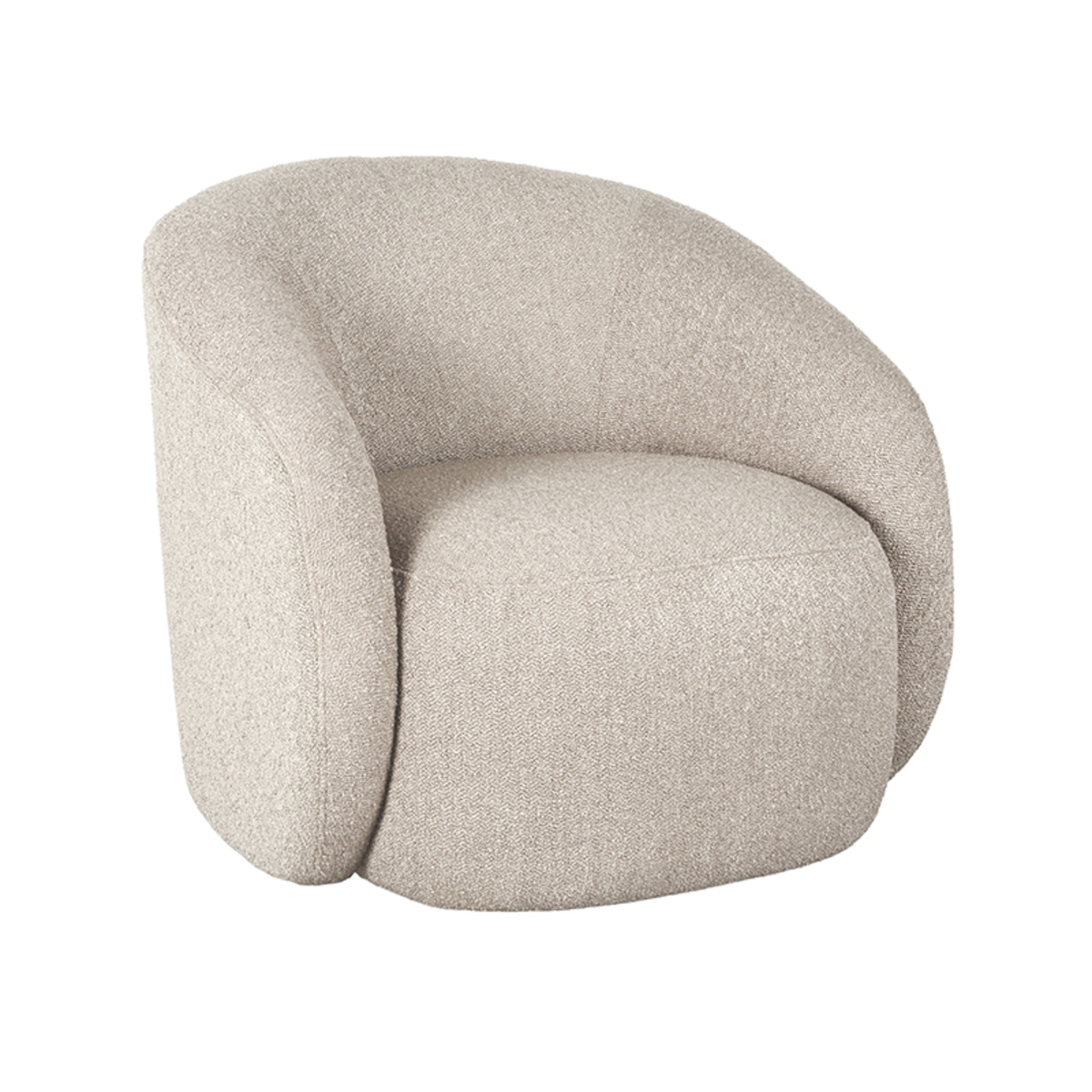 LABEL51 Fauteuil Alby - Beige - Boucle