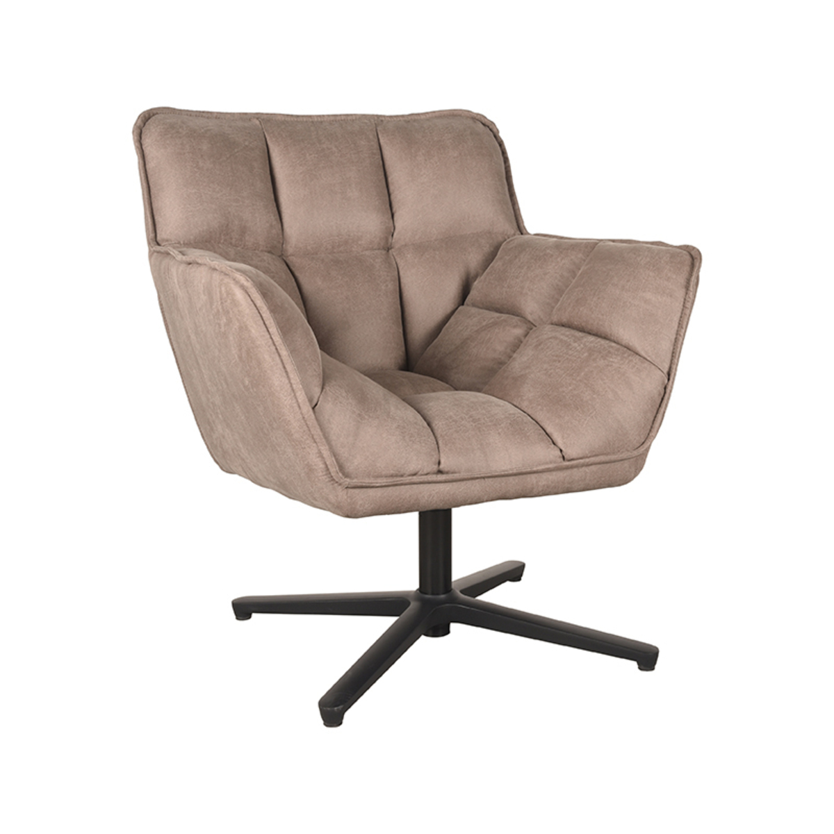 LABEL51 Fauteuil Ian - Taupe - Microfiber