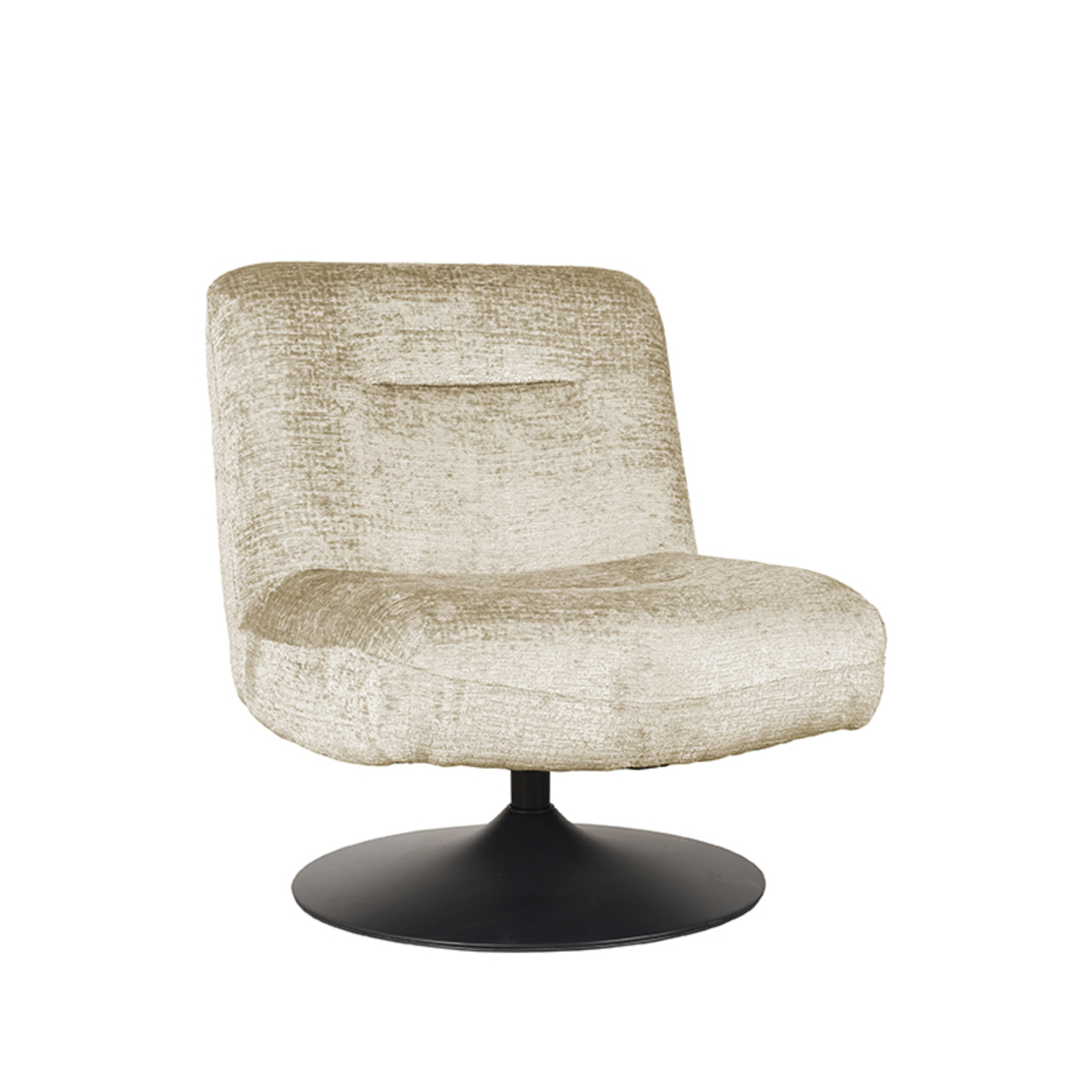 LABEL51 Fauteuil Eli - Beige - Fluweel