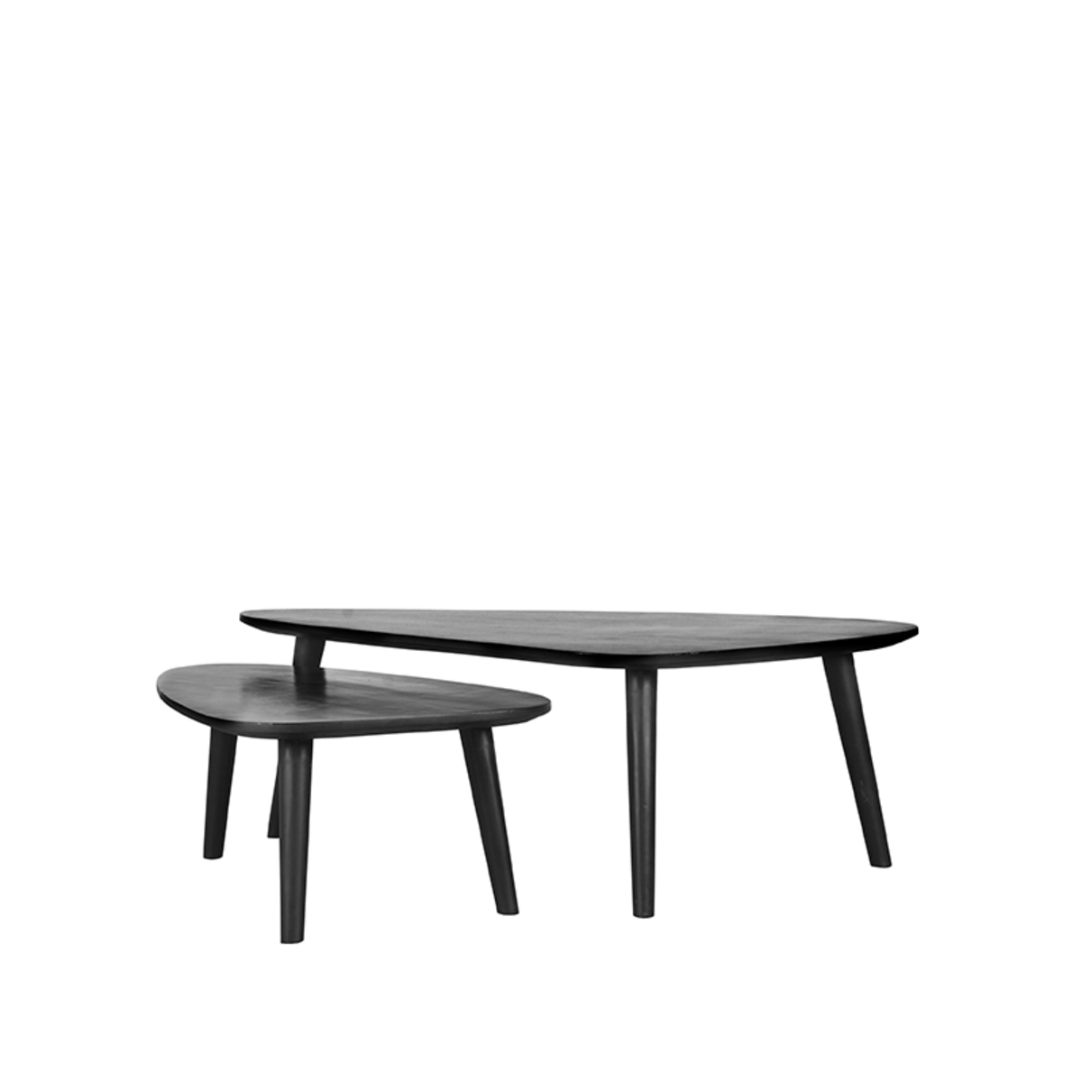 LABEL51 Salontafel Set Rock - Zwart - Mangohout - 110 cm