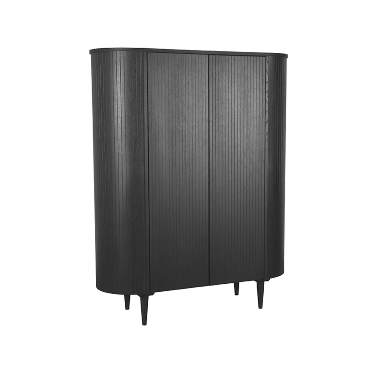 LABEL51 Bergkast Oliva - Zwart - Eiken - Hoge Kast