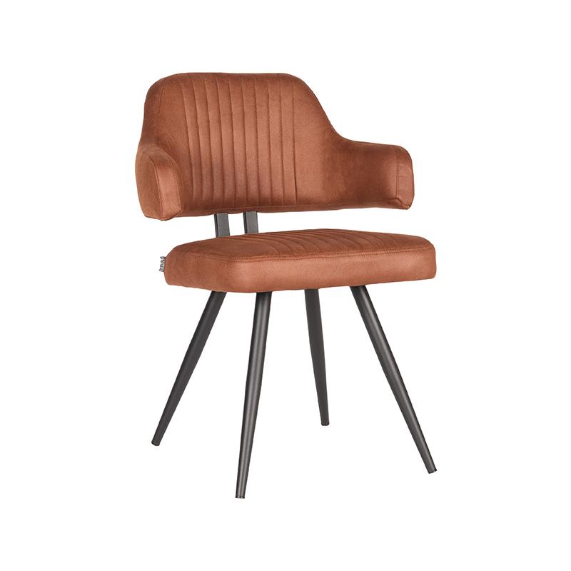 LABEL51 Eetkamerstoel Olav - Cognac - Microfiber