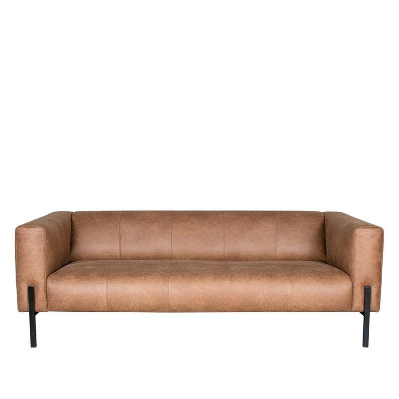 LABEL51 Bank Palermo - Cognac - Leder - 3-Zits