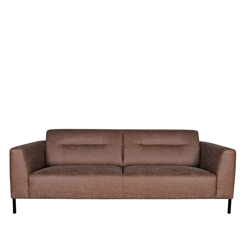 LABEL51 Bank Napoli - Bruin - Microfiber - 3-Zits