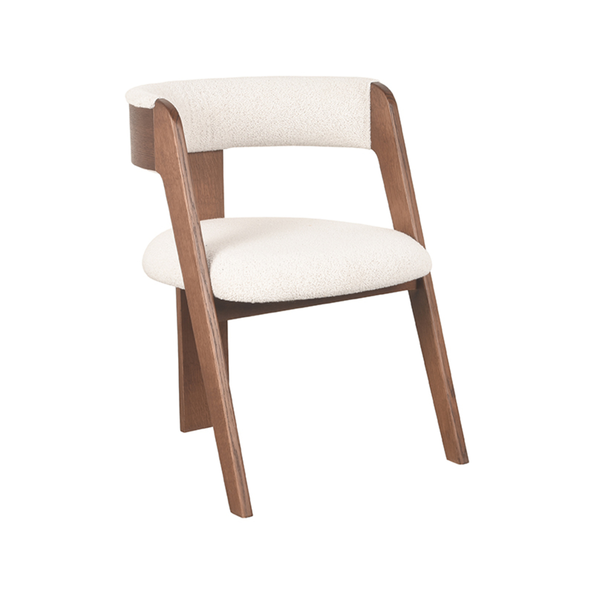 LABEL51 Eetkamerstoel Sasha - Wit - Boucle