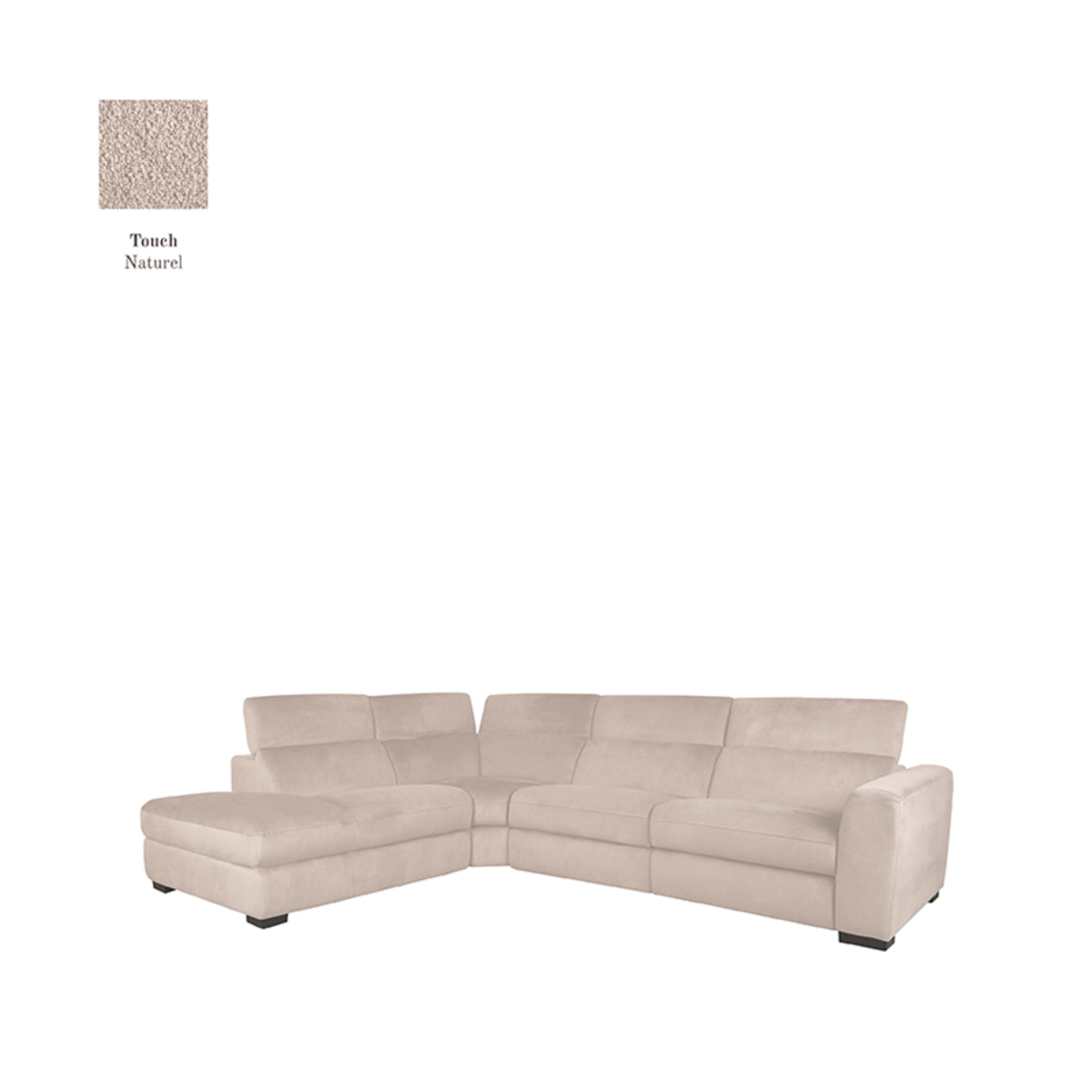 LABEL51 Hoekbank Livordo - Naturel - Boucle - Links