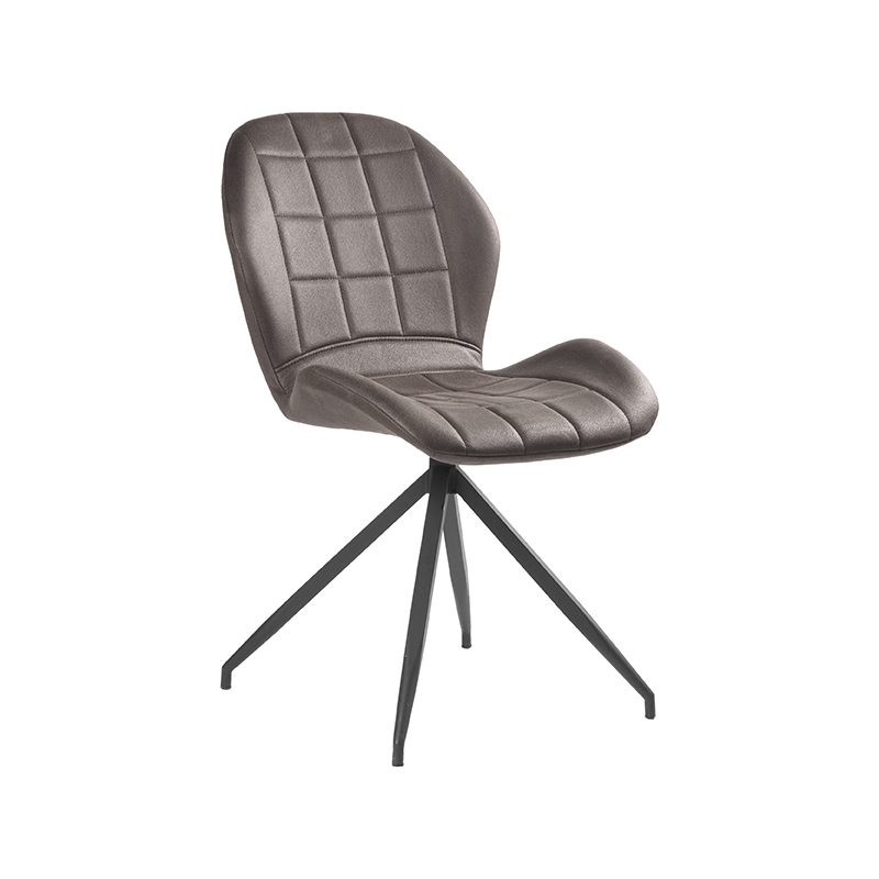 LABEL51 Eetkamerstoel Ferm - Antraciet - Microfiber
