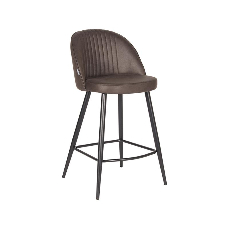 LABEL51 Barkruk Enzo - Antraciet - Microfiber