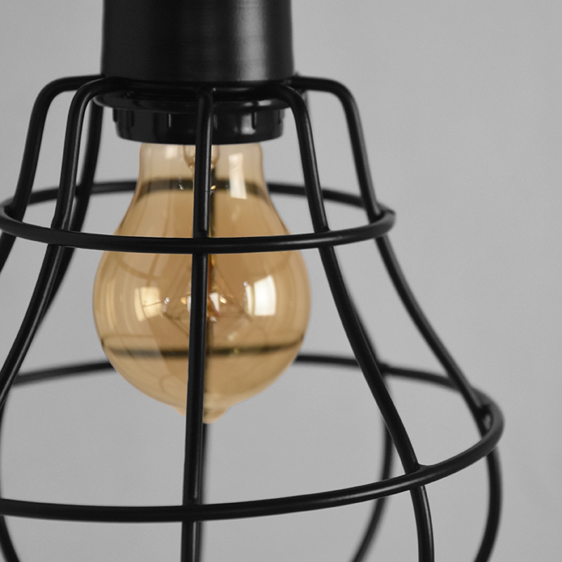 LABEL51 Wandlamp Drop - Zwart - Mangohout
