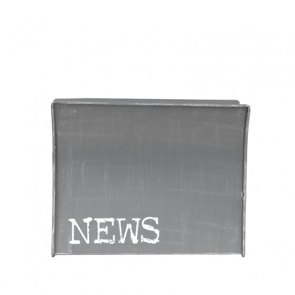 LABEL51 Wanddecoratie Magazinehouder - Antiek grijs - Metaal