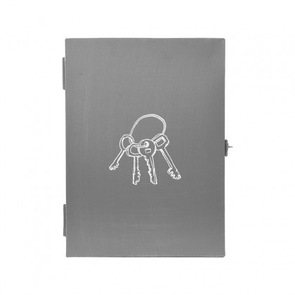 LABEL51 Wanddecoratie Sleutelkastje - Antiek grijs - Metaal