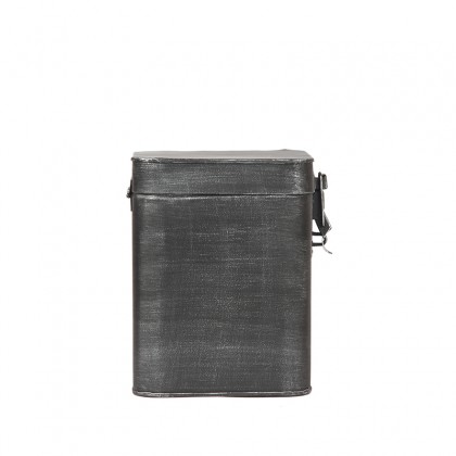 LABEL51 Opbergblik Opbergkist - Antiek grijs - Metaal - L - 15x16x19 cm