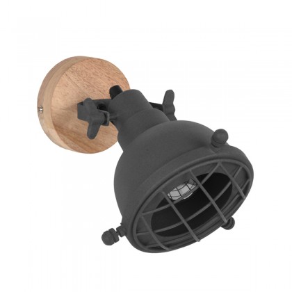 LABEL51 Wandlamp Grid - Antiek grijs - Metaal