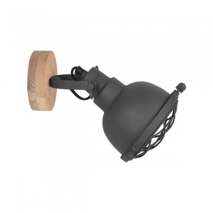 LABEL51 Wandlamp Grid - Antiek grijs - Metaal