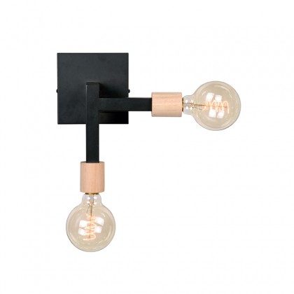 LABEL51 Wandlamp Loco - Zwart - Metaal