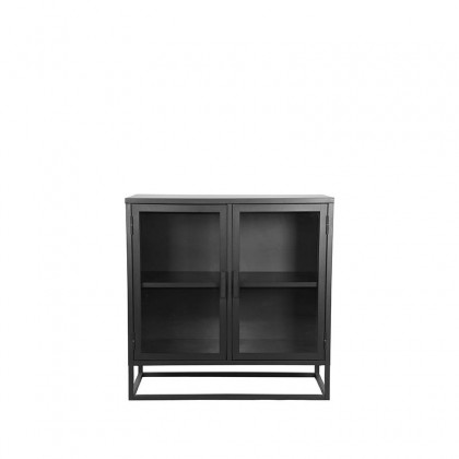 LABEL51 Vitrinekast Level - Zwart - Metaal - 85x40x85 cm