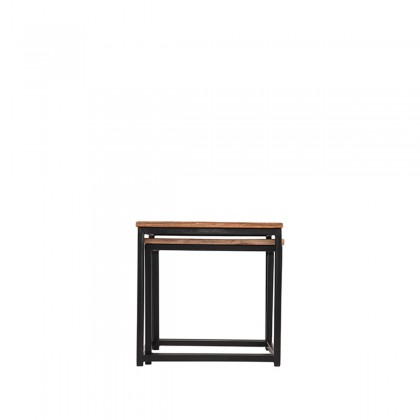 LABEL51 Salontafel Set Twain - Rough - Mangohout - 45 cm