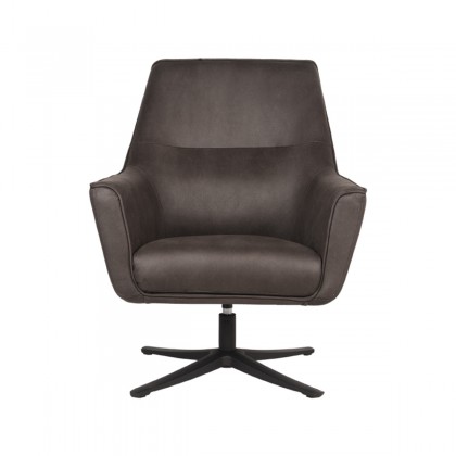 LABEL51 Fauteuil Tod - Antraciet - Microfiber