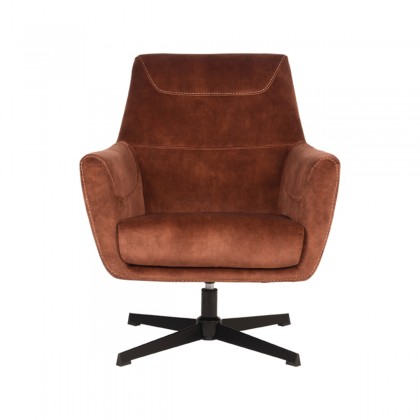 LABEL51 Fauteuil Toby - Rust - Velours