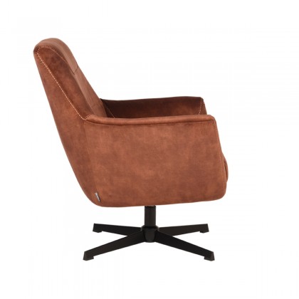 LABEL51 Fauteuil Toby - Rust - Velours