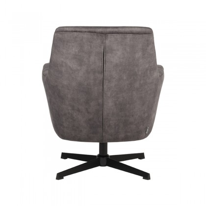 LABEL51 Fauteuil Toby - Antraciet - Velours