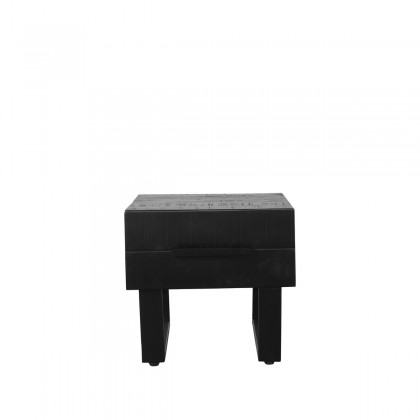 LABEL51 Salontafel Santos - Zwart - Mangohout - 50 cm