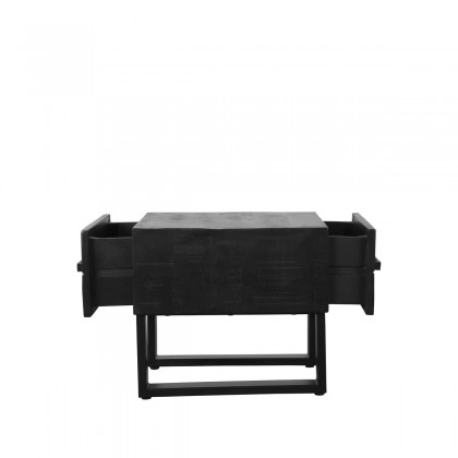 LABEL51 Salontafel Santos - Zwart - Mangohout - 50 cm