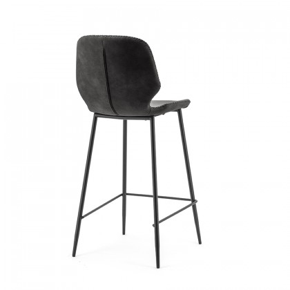 Bar chair Seashell high - black
