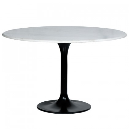 Eettafel marmer rond wit - 120x76