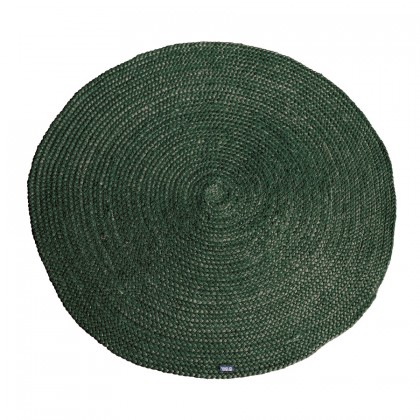 Carpet Jute round 120x120 cm - green