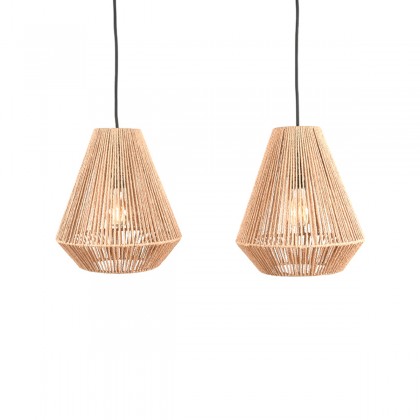 LABEL51 Hanglamp Ibiza - Naturel - Jute - 2-Lichts