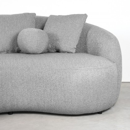 LABEL51 Bank Nesso - Grijs - Boucle - 2-Zits